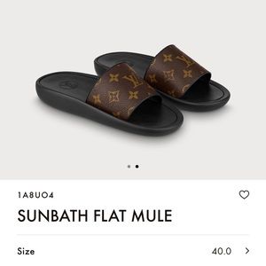 Louis Vuitton Sunbath Flat Mule, size 40